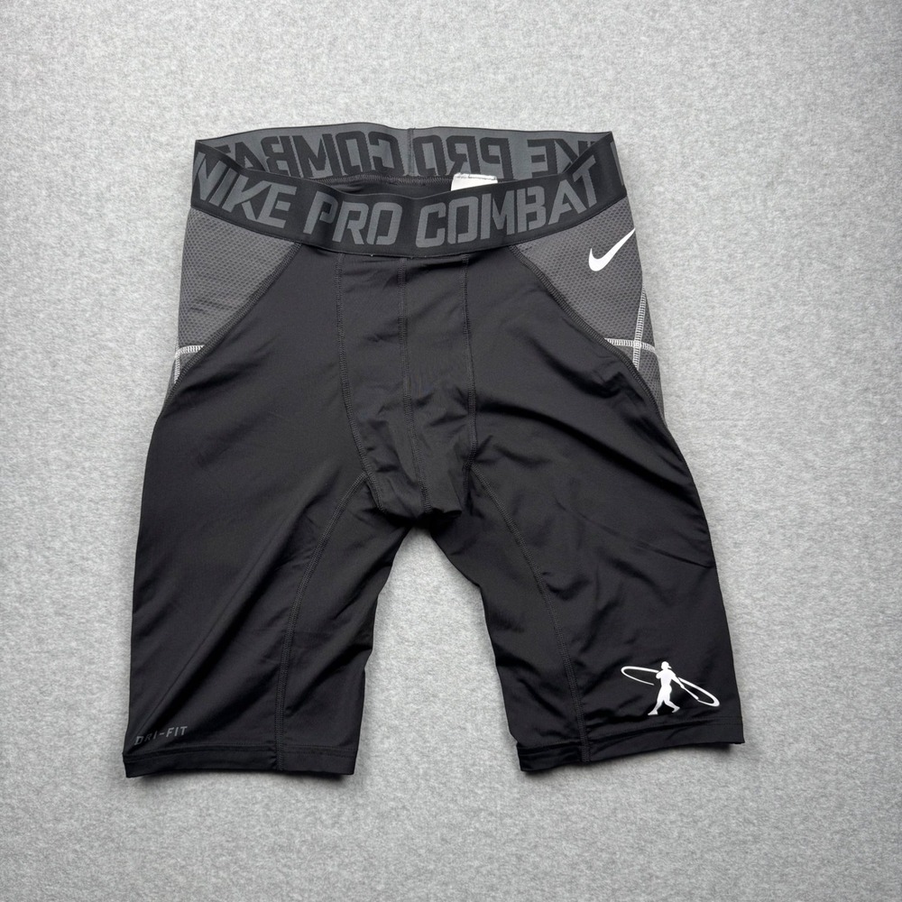Nike Pro Combat Hyperstrong Baseball Sliding Shorts Black Grey 677155-010 Mens L